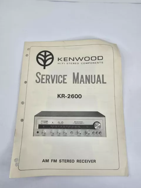 Kenwood KR-2600 Receiver Service Manual *Original*