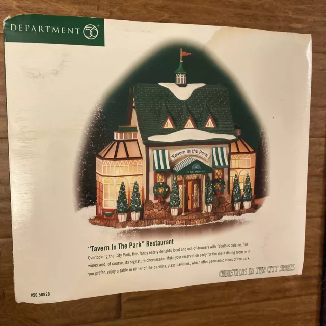 Department 56. Christmas in the City. TAVERN IN THE PARK RESTAURANT 58928