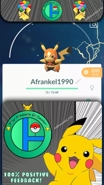 Pokemon Shiny Pikachu Libre - Tra'de - Best of Rank 24- (Read Describe)