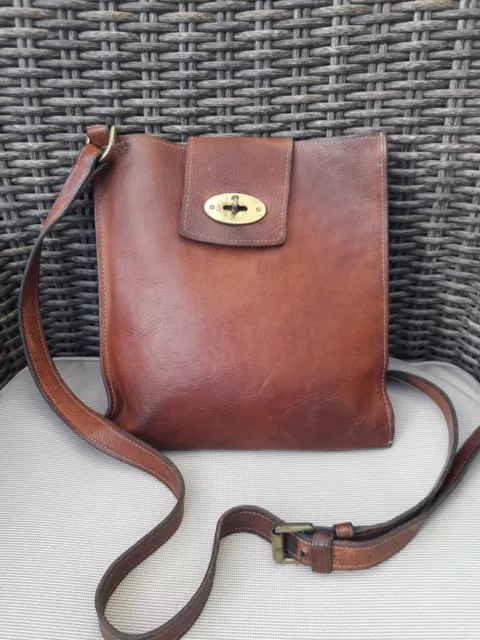 GENUINE MULBERRY VINTAGE Joel Crossbody Bag Oak Leather 135.00 PicClick UK