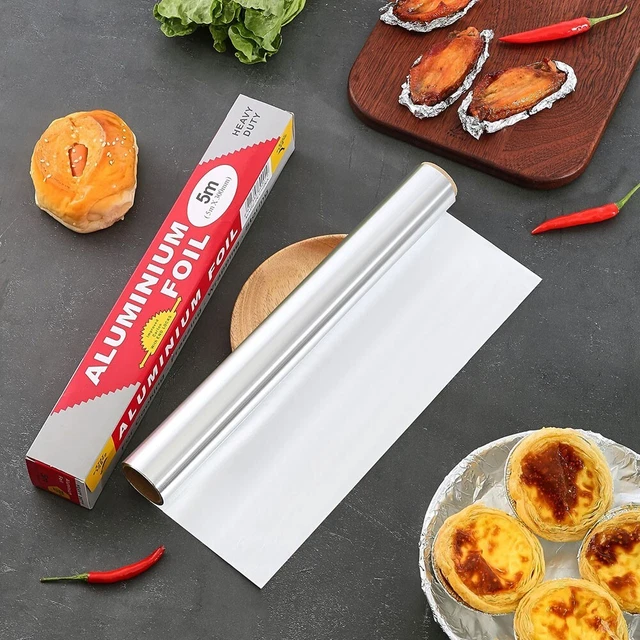 Lámina de aluminio embalaje de alimentos metal plata papel de aluminio barbacoa barbacoa