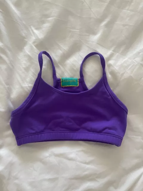 Girls Preowned Energetiks Purple Dance Crop Top