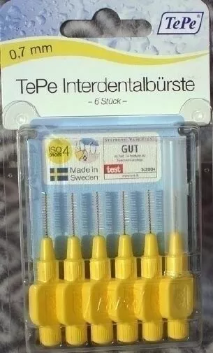 Tepe Brosse Interdentaire Jaune 0,7mm 6St 3 Paquets tepe Id Pf