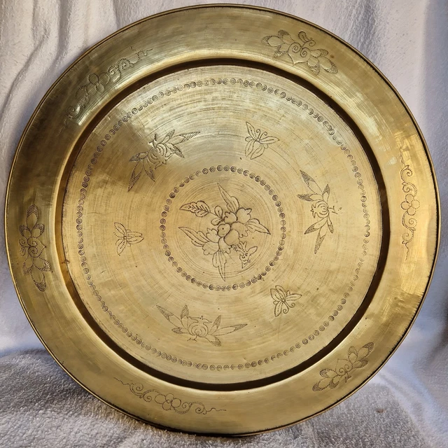 Globe Terrestre Naval Vintage En Laiton Gravé Sur Table - Décoration Armillaire Classique