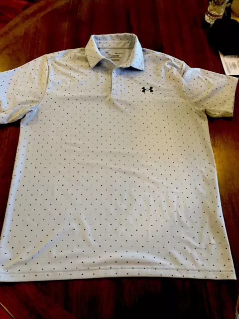 Under Armour Polka-dots Men's Polo Play off Shirt Light Blue SZL