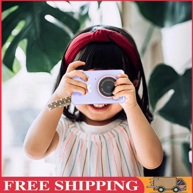 80MP 2.4 inch HD Screen Kids Digital Video Photo Camera with 32GB Card (Purple)