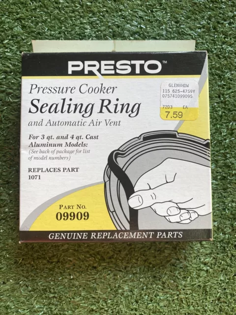 Presto pressure cooker sales sealing ring 09909