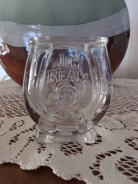 Vintage Jim Beam Horseshoe Shot Glass /Toothpick Holder