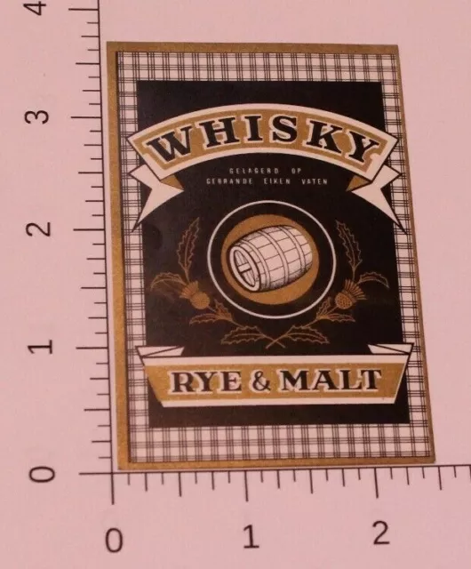 Vintage Whisky Rye and Malt label