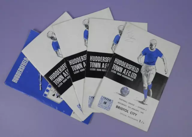 Huddersfield Town Football Programmes 1960s/70s Incl. Colin Dobson Autograph