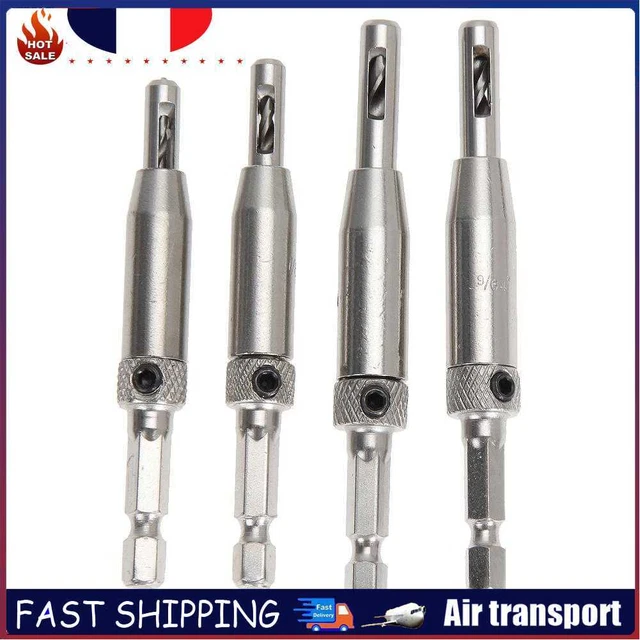 8Pcs HSS Self Centering Hinge Drill Bit Set for Hinges Drawer Guides