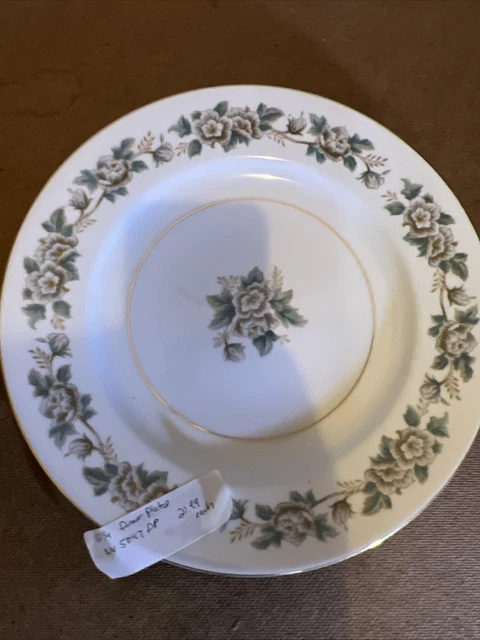 Noritake LAURETTE #5047 Japan Dinner Plate 10" Gold Trim (5 Plates)