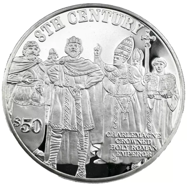 1997 $50 Cook Islands - Destruction Roman Empire 5th Century Silver .925 Round