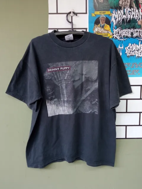 Skinny Puppy Tour Vintage T Shirt Rock Band Album Concert Music Black Size L.