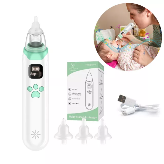 Baby Nasal Aspirator Electric Safe Hygienic Nose Cleaner Snot Sucker FOR Newborn