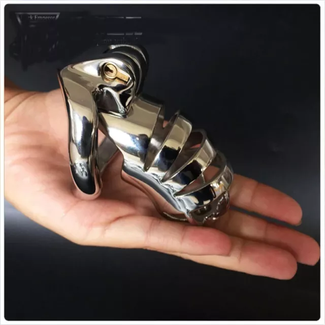 Männlich Keuschheitskäfig Peniskäfig Abschließbar Chastity Cage Edelstahl Device