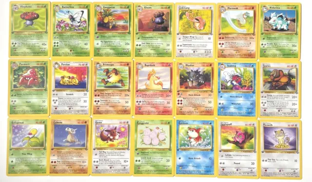 Pokémon Karten Dschungel Set 1. Ausgabe - 1999 - selten - Nr neuwertig - Sie wählen - WOTC