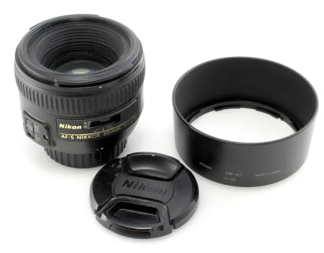 Nikon Nikkor AF-S 50mm f/1.4 G Prime Lens & Hood - Nikon F Mount