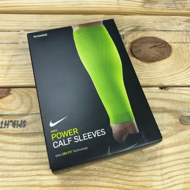 NIKE ZONED SUPPORT Calf Sleeves Medium Neon Green $32.25 - PicClick
