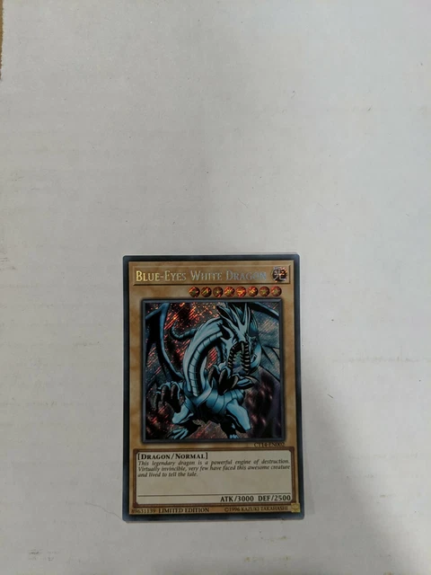 YuGiOh 1x Blue-Eyes White Dragon | Secret Rare Limited Edition | CT14-EN002 | NM