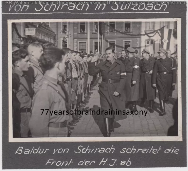 Foto Sulzbach Reichsjugendführer grüßt die Jugend Pimpfe Baldur von Schirach
