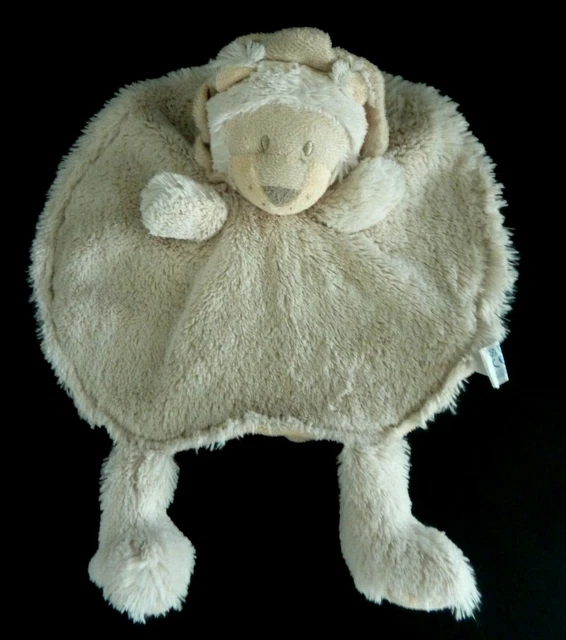 M. Doudou Plat Rond Detall Item Lion Blanc Ecru Gris Beige Patte Exc. Etat