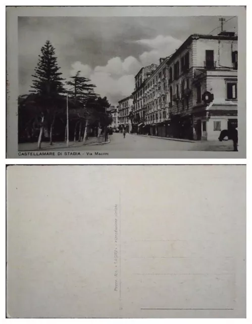 Cartolina Napoli Castellammare Di Stabia Via Mazzini