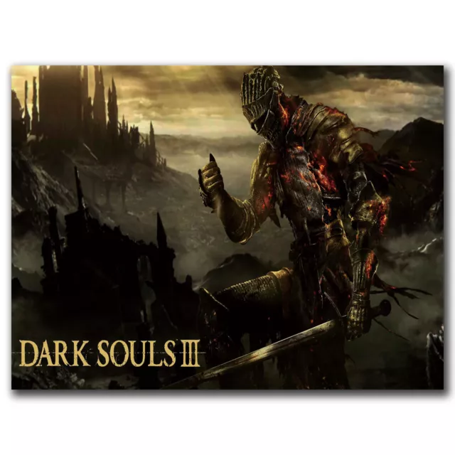 Dark Souls 3 Game  Art Hot 12x18 24x36in FABRIC Poster N3345