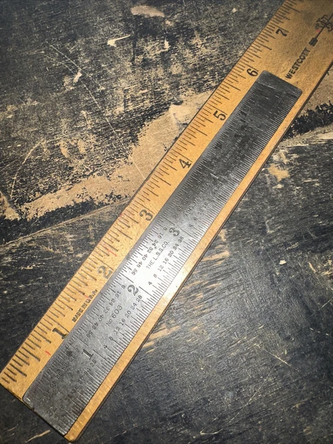 Vintage L. S. STARRETT 6" Rigid Rule - Tempered USA #603 Athol massachusetts