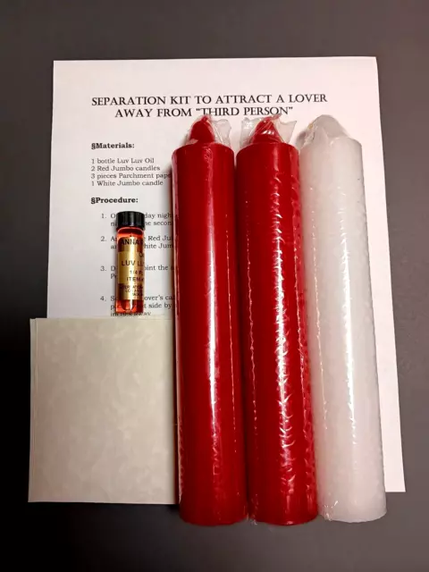 Separation Kit to Attract a Lover Away From "Third Person"/ Love Spell kit