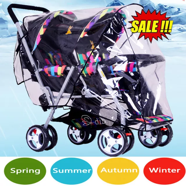 Stroller Rain Cover Universal Zip Front Opening Weather Shield Baby Stroller  Rain Cover EVA Waterproof Protection Wind Snow Dust Clear Rain Cover for  Baby Strollers Pushchair Buggy and Pram 