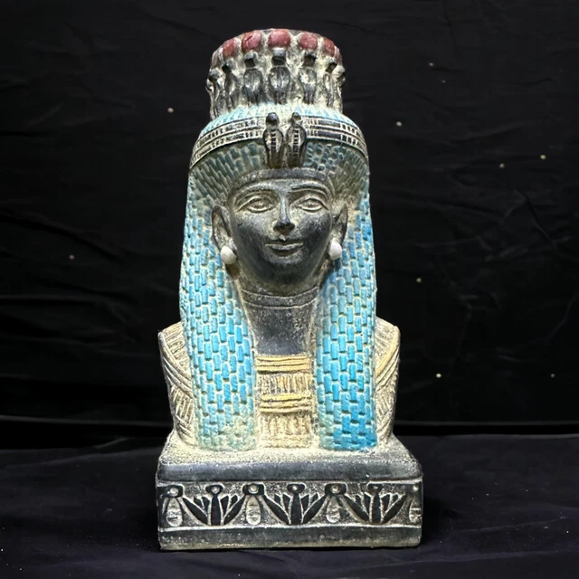 ANCIENT EGYPTIAN ANTIQUE Statue Head Queen Hatshepsut Pharaonic Rare