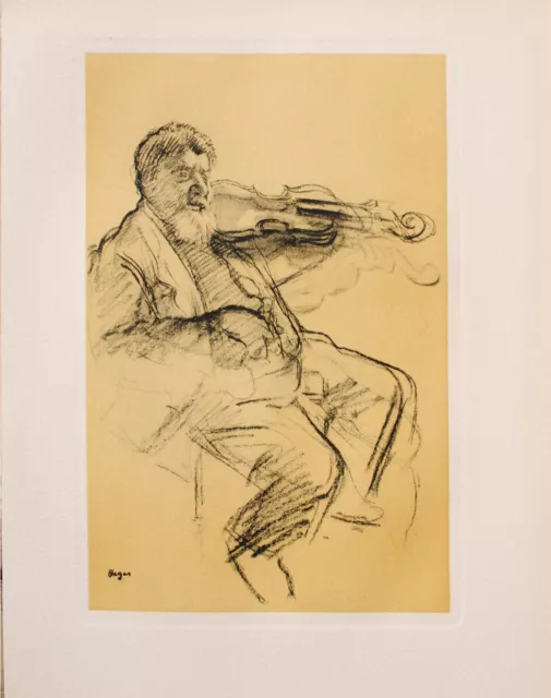 Edgar Degas: el Violinista, Grabado Firmada,