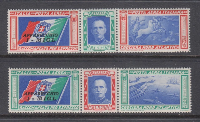 Italy Sc C48 - C49 Blabo´s Trans - Atlantic Flight VF Mint Never Hinged