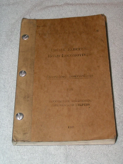 Pennsylvania Railroad 1949 Diesel Electric Locomotive Operating Instructions