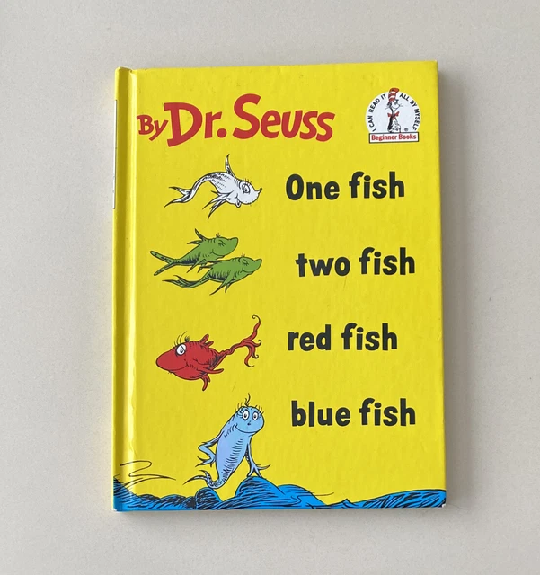 VINTAGE DR SEUSS ONE FISH TWO FISH RED FISH BLUE FISH 1960 BOOK 3 00 Vintage dr seuss one fish two fish red fish blue fish 1960 book 3 00