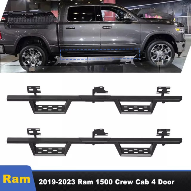 For 2019-2023 Ram 1500 Crew Cab 4 Door Running Boards Drop Side Steps Nerf Bars