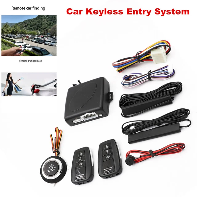 Car Keyless Entry System Engine Start Push Button Alarm Remote Start Stop Lock