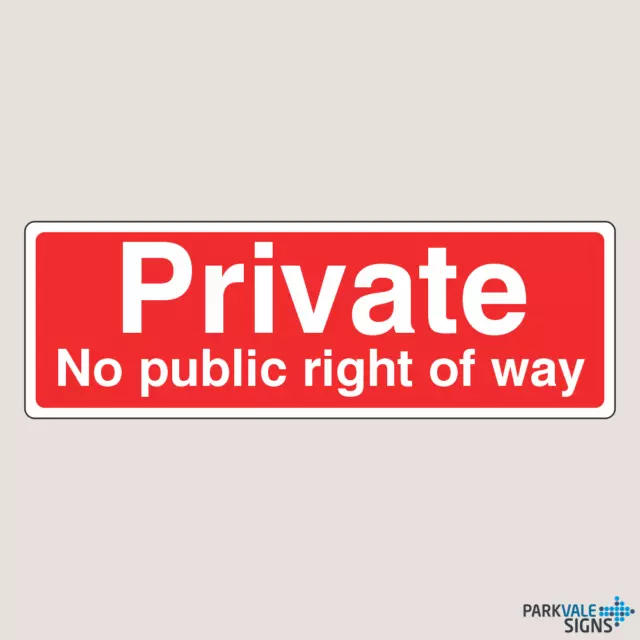 Private No Public Right Of Way Farm Sign