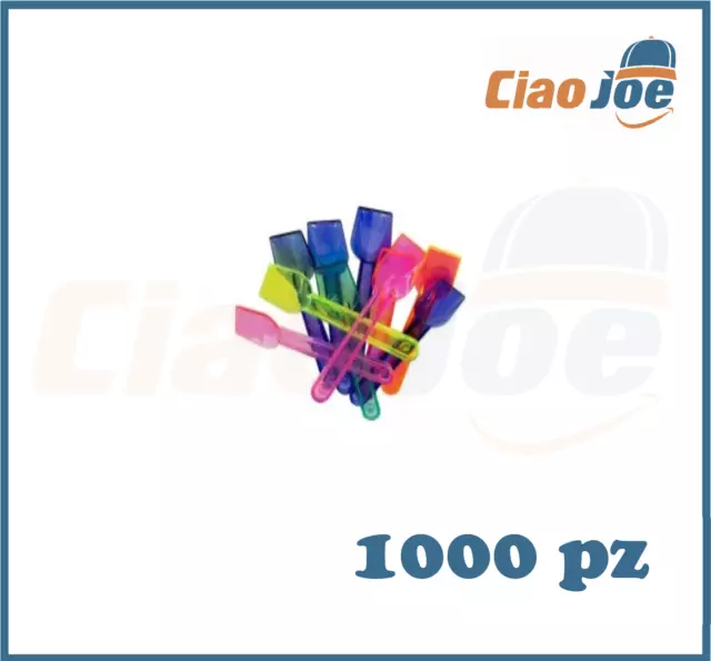 1000 Paleta Helado Cucharaditas de Plástico 1.6KG Cucharadas Multicolor