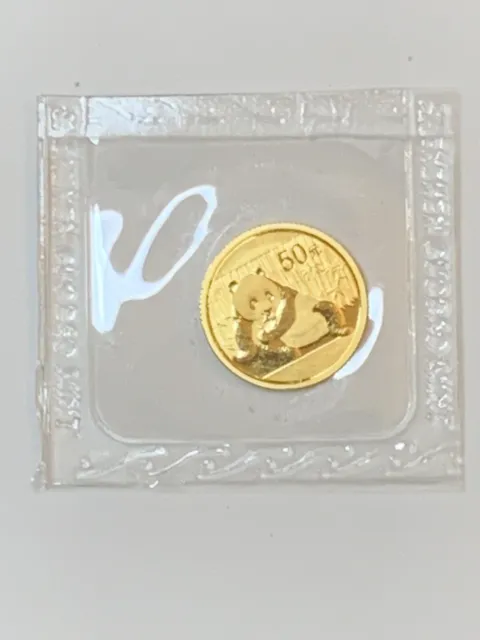 2015 China  1/10 oz .999 Gold Panda Coin 50 Yuan Original Mint Sealed