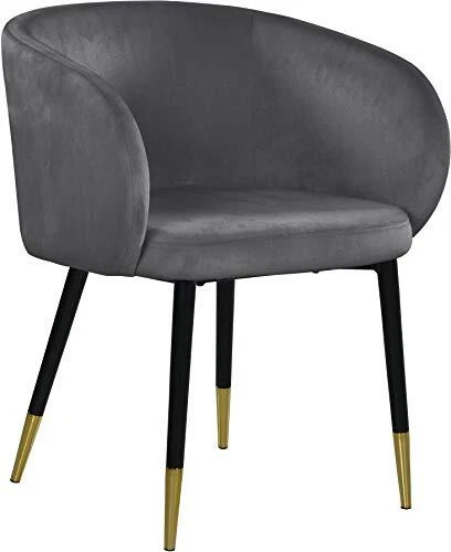 Meridian Furniture Louise Collection Modern | Contemporary Velvet Upholstered...