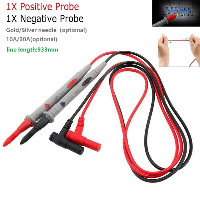 Sonde multimètre pratique avec aiguille en silicone souple pour testeur DEL