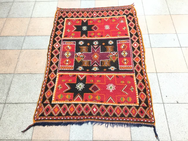 Tapis ancien Marocain Rabat Rugs tappeto antico marocchino alfombras Teppich