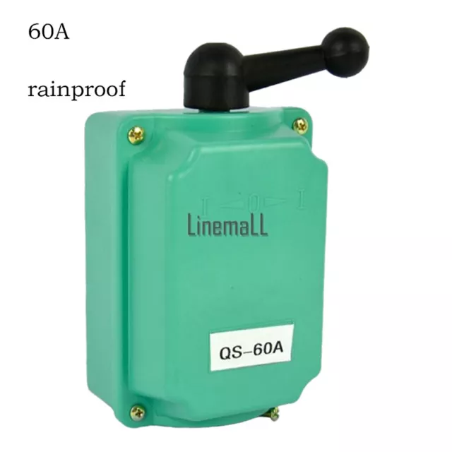 60 A Drum Switch Forward/Off/Reverse Motor Control Rain-Proof Revers F2