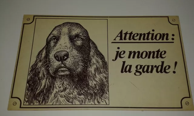 Panneau d'avertissement Attention au chien de garde!, 21x15cm