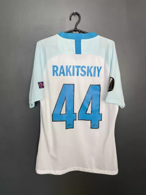 Zenit St Petersburg 2018/2019 Match Worn Away Football Shirt #44 Rakitskiy Sz L