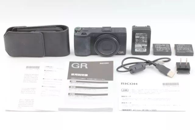 [Near MINT] RICOH GR 16.2 MP Digital Compact Camera Black w/ case From JAPAN