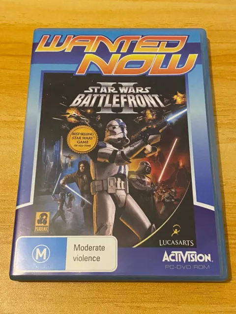 Star Wars: Battlefront II 2 (PC CD-ROM, 2005) Complete 4 Disc Set With Key