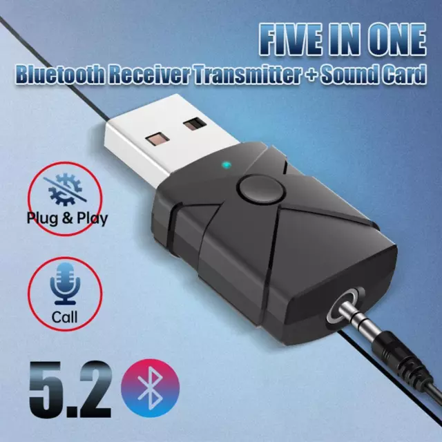 JeoPoom Transmetteur Bluetooth 5.0, Adaptateur 2 en 1 sans Fil 3.5